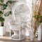 Bali & Pari Kallima Modern Bohemian White Natural Rattan Peacock Chair 242-13598-ZORO - alternate 9